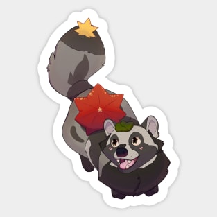 Tanuki Sit Sticker